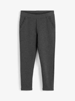 Charcoal Grey Pull-On Cotton Rich Stretch School Trousers (3-16yrs)