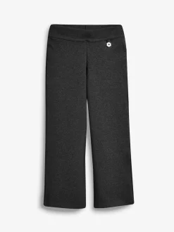 Charcoal Grey Regular Length Pull-On Cotton Rich Stretch Boot Cut School Trousers (3-16yrs)