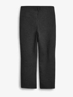 Charcoal Grey Regular Length Pull-On Cotton Rich Stretch Boot Cut School Trousers (3-16yrs)