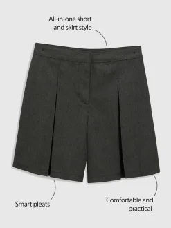 Charcoal Grey School Skort (3-16yrs)
