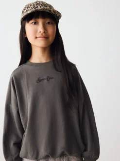 Charcoal Grey Sports Club Sweat Top (3-16yrs)