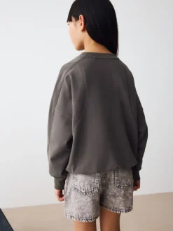 Charcoal Grey Sports Club Sweat Top (3-16yrs)