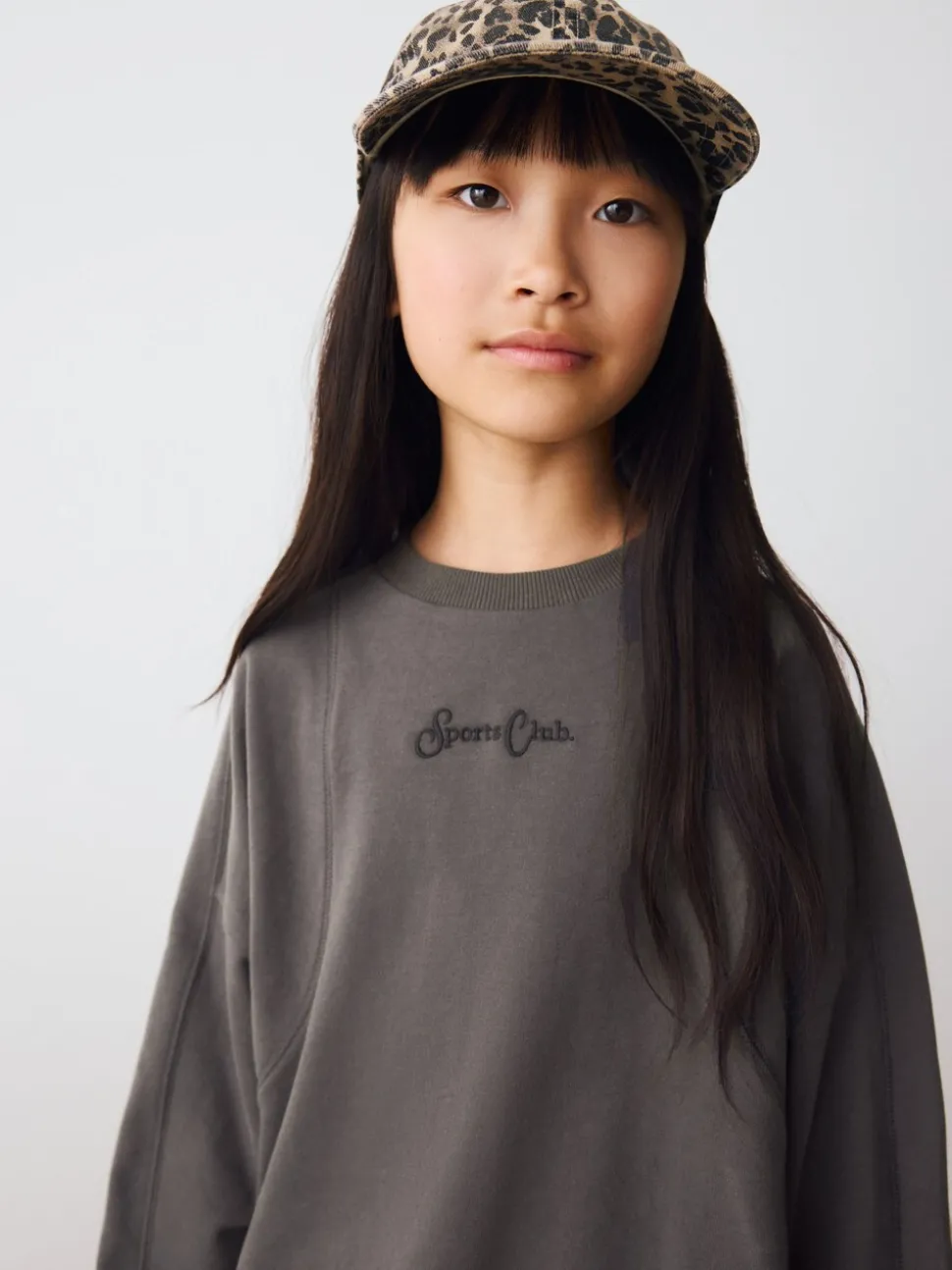 Charcoal Grey Sports Club Sweat Top (3-16yrs)