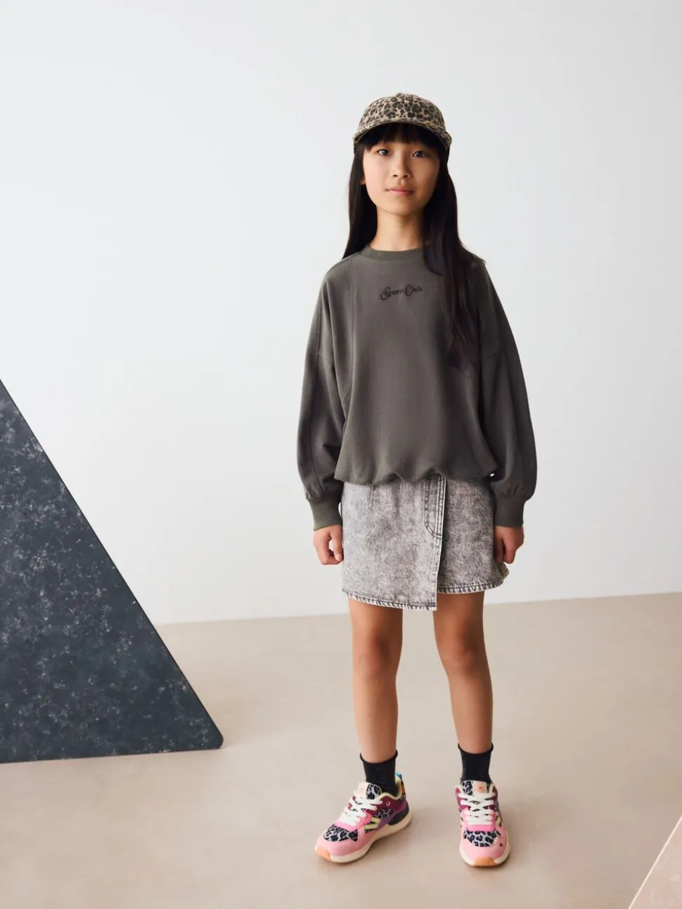 Charcoal Grey Sports Club Sweat Top (3-16yrs)