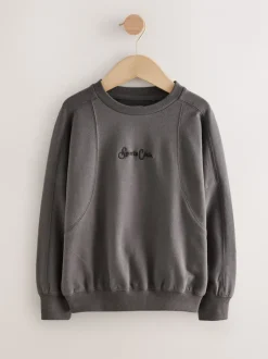 Charcoal Grey Sports Club Sweat Top (3-16yrs)