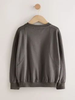 Charcoal Grey Sports Club Sweat Top (3-16yrs)