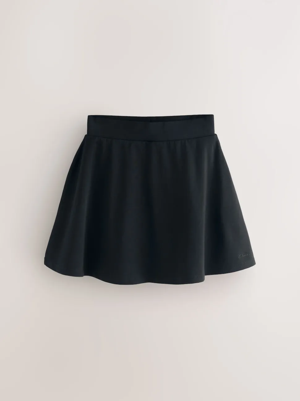Clarks Black Jersey School Skort