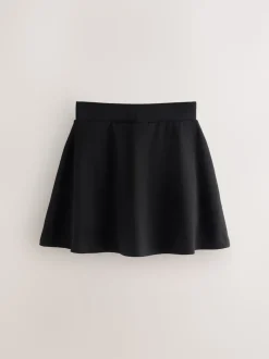 Clarks Black Jersey School Skort