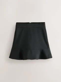 Clarks Black Peplum Woven School Skirt