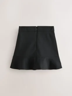 Clarks Black Peplum Woven School Skirt
