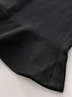 Clarks Black Peplum Woven School Skirt