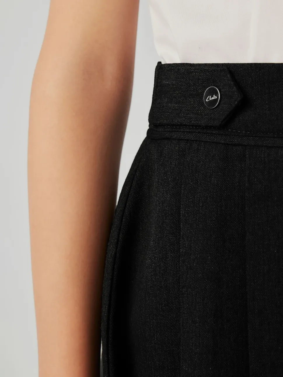 Clarks Black Pleated School Skirt