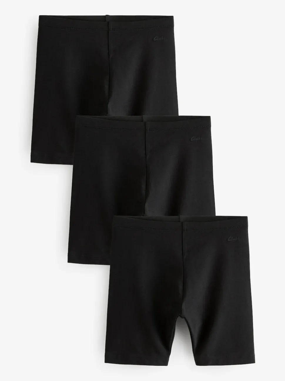 Clarks Black School Jersey Cycling Shorts 3 Pack