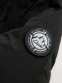 Clarks Black Waterproof Padded Tech Coat