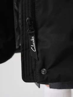 Clarks Black Waterproof Padded Tech Coat