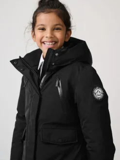 Clarks Black Waterproof Padded Tech Coat