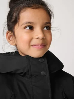 Clarks Black Waterproof Padded Tech Coat