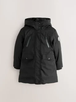 Clarks Black Waterproof Padded Tech Coat