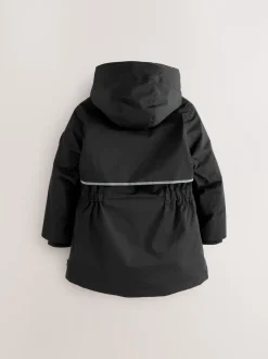 Clarks Black Waterproof Padded Tech Coat