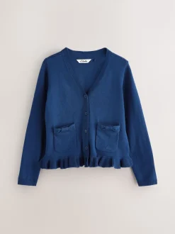 Clarks Blue Bow Knitted School Cardigans 2 Pack