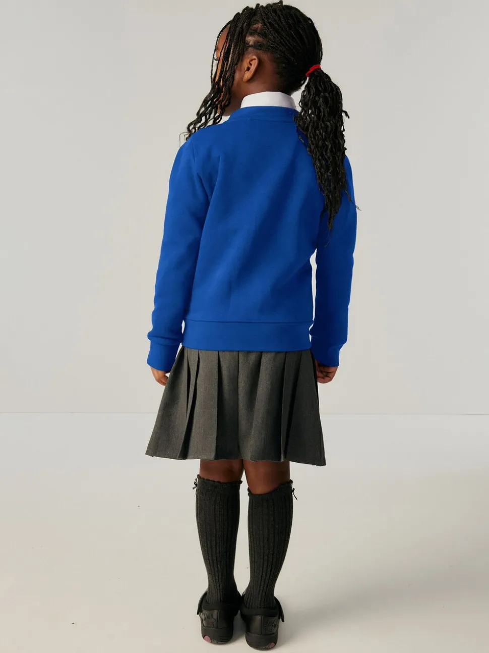 Clarks Blue Girls Bow Sweat School Cardigan