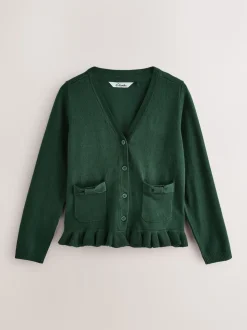 Clarks Green Bow Knitted School Cardigans 2 Pack