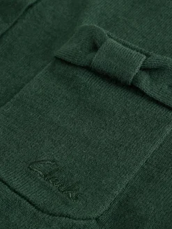 Clarks Green Bow Knitted School Cardigans 2 Pack