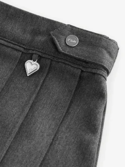 Clarks Grey Pleated School Skirts 2 Pack
