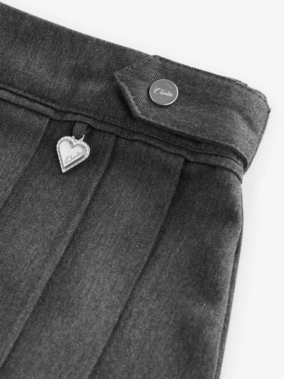Clarks Grey Pleated School Skirts 2 Pack