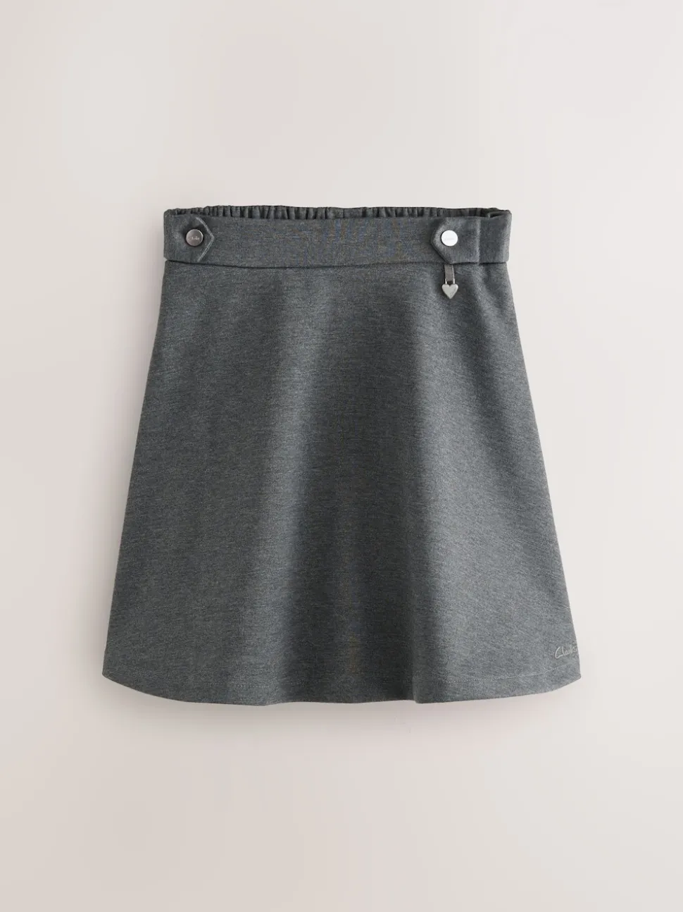 Clarks Grey Pull-On Ponte Skater School Skirts 2 Pack