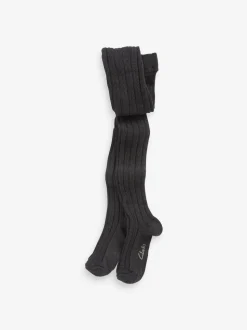Clarks Grey Ribbed Tights 2 Pack