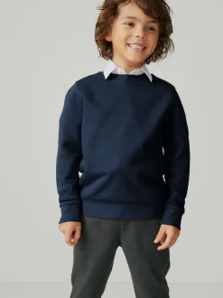 Clarks Navy Blue Unisex Crew Neck School Sweatshirt