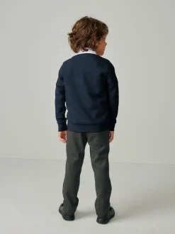 Clarks Navy Blue Unisex Crew Neck School Sweatshirt