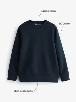 Clarks Navy Blue Unisex Crew Neck School Sweatshirt
