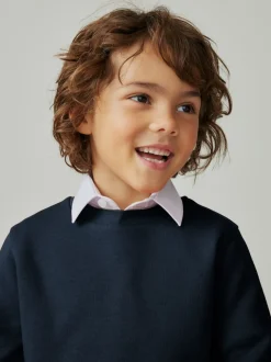 Clarks Navy Blue Unisex Crew Neck School Sweatshirt
