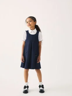 Clarks Navy Clarks School Ponte Pinafore Dress