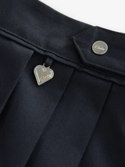 Clarks Navy Pleated School Skirt