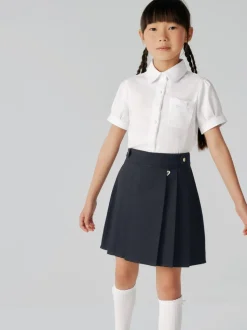 Clarks Navy Pleated School Skirt