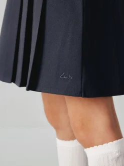 Clarks Navy Pleated School Skirt