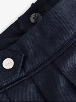 Clarks Navy Pleated School Skirts 2 Pack