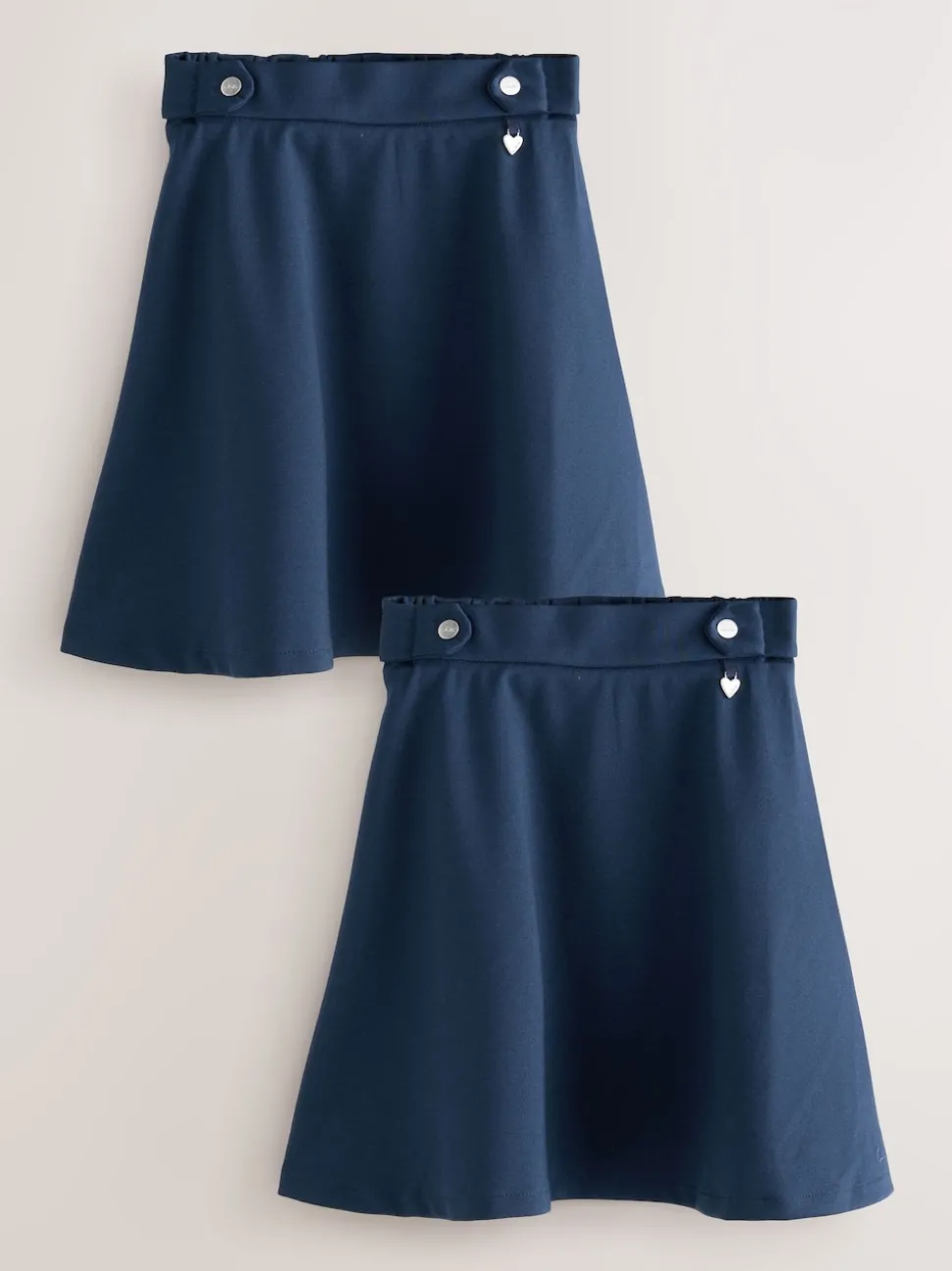 Clarks Navy Pull-On Ponte Skater School Skirts 2 Pack