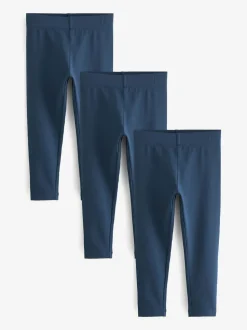 Clarks Navy School Jersey Leggings 3 Pack