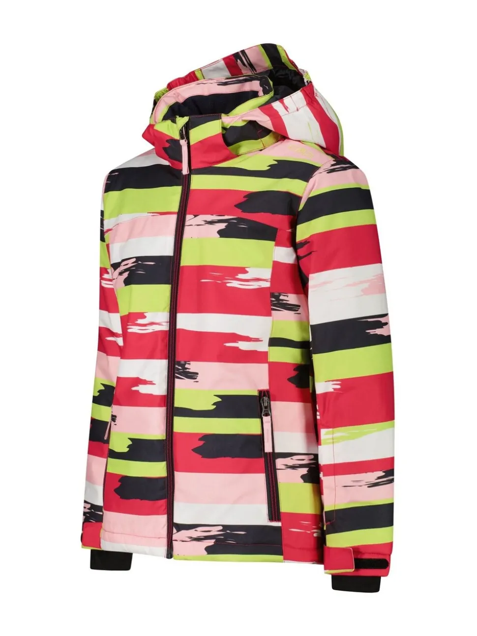 CMP Pink Snaps Hood Kids Ski Jacket