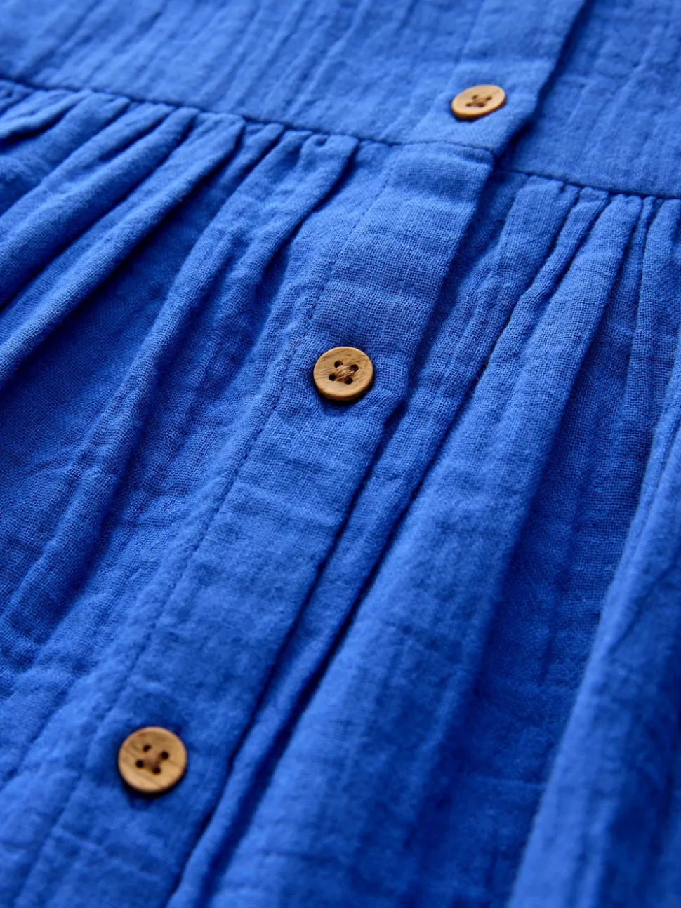 Cobalt Blue Textured Short Sleeve Dress (3mths-8yrs)
