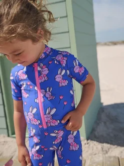 Cobalt Blue Bunny Sunsafe Swimsuit (3mths-10yrs)