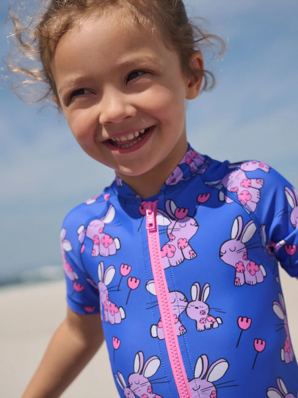 Cobalt Blue Bunny Sunsafe Swimsuit (3mths-10yrs)