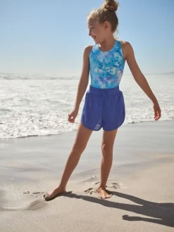 Cobalt Blue 2-in-1 Beach Shorts (3-16yrs)