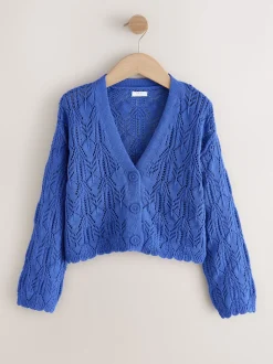 Cobalt Blue Knitted Cardigan (3-16yrs)