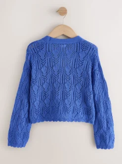 Cobalt Blue Knitted Cardigan (3-16yrs)