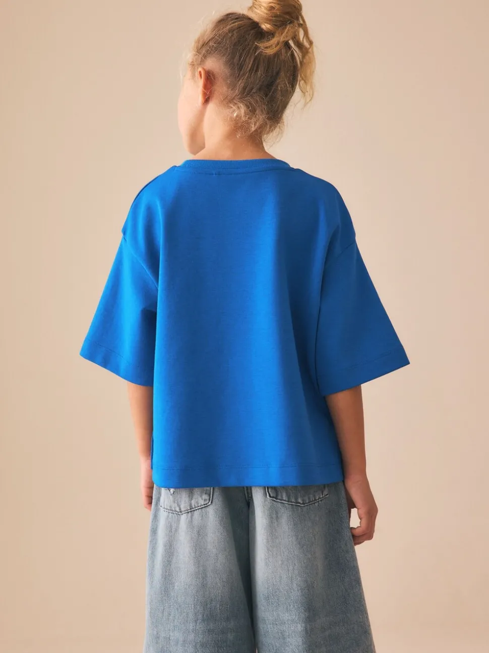 Cobalt Blue Oversized Boxy Heavyweight T-Shirt (3-16yrs)